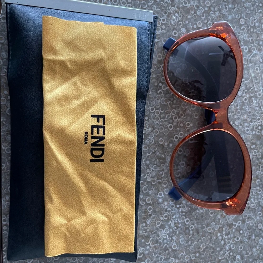 Fendi FF013/S Orange Transparent Sunglasses